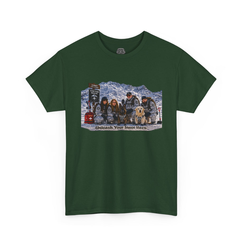 K-9 Rescue Ski Team Tee — 'Celebrate Your Inner Hero' Retro Winter Graphic T-Shirt