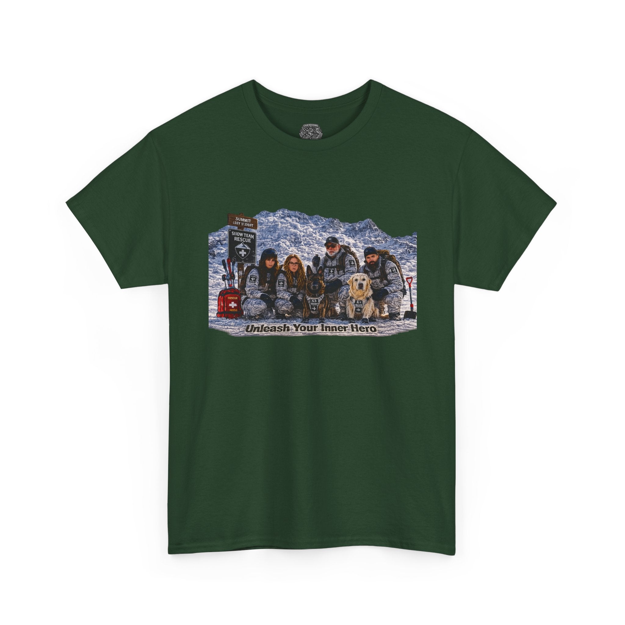 K-9 Rescue Ski Team Tee — 'Celebrate Your Inner Hero' Retro Winter Graphic T-Shirt