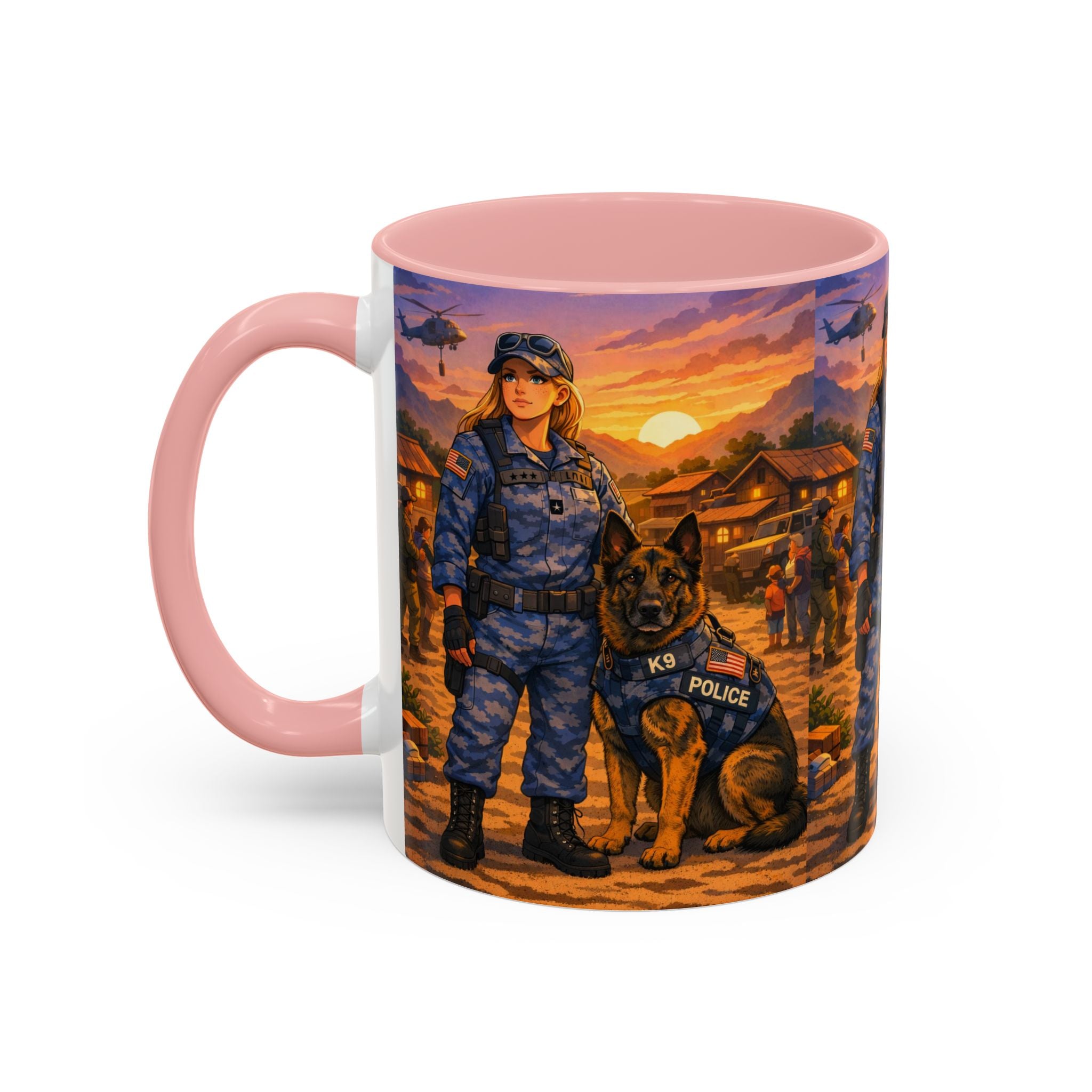 Police K9 Unit Coffee Mug — Female Officer & K9 Tribute (11/15oz)