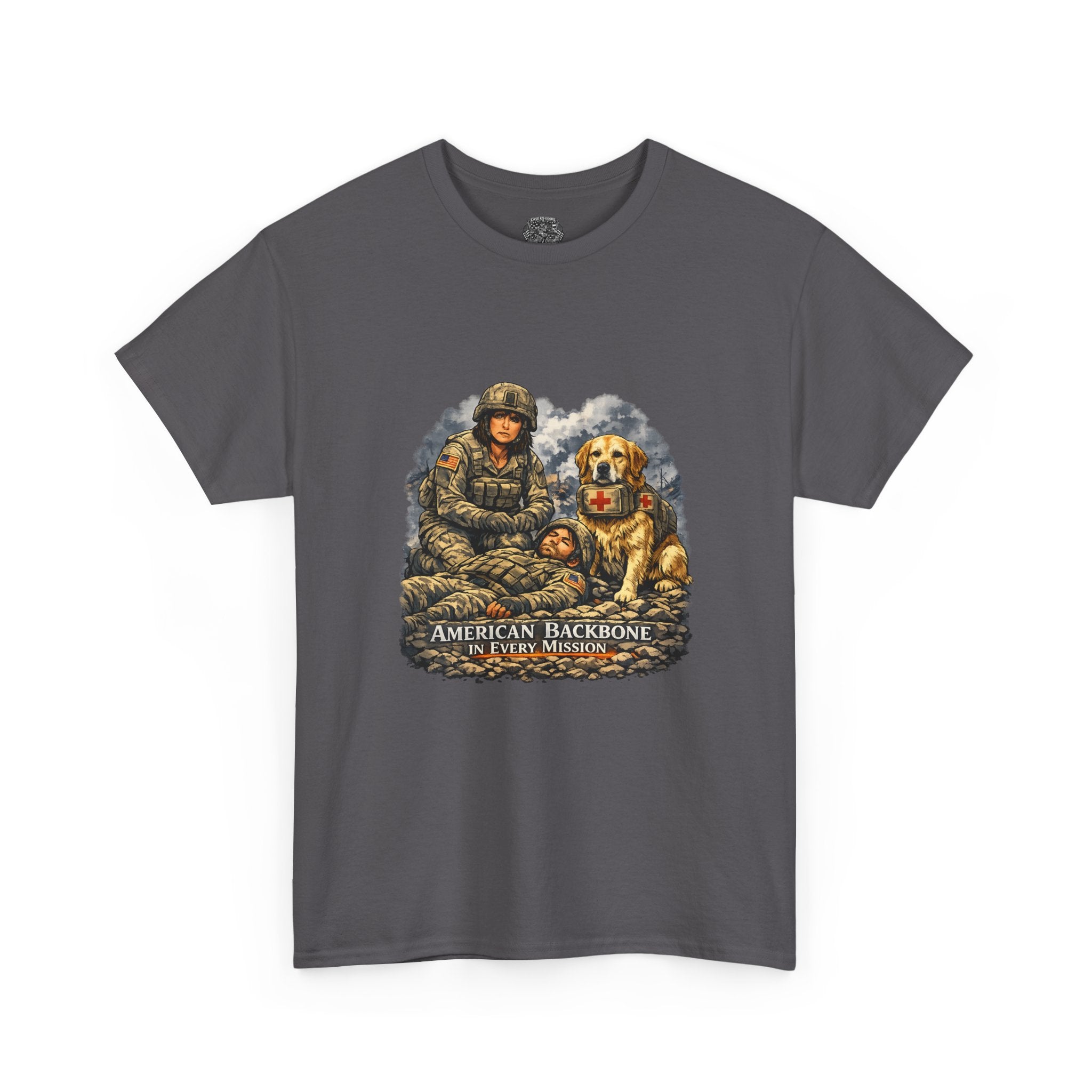 Military Veteran T‑Shirt - "American Backbone" Combat Medic Design