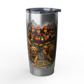 Firefighter Dog Tumbler — Golden Retriever Rescue Crew 20oz Insulated Travel Cup