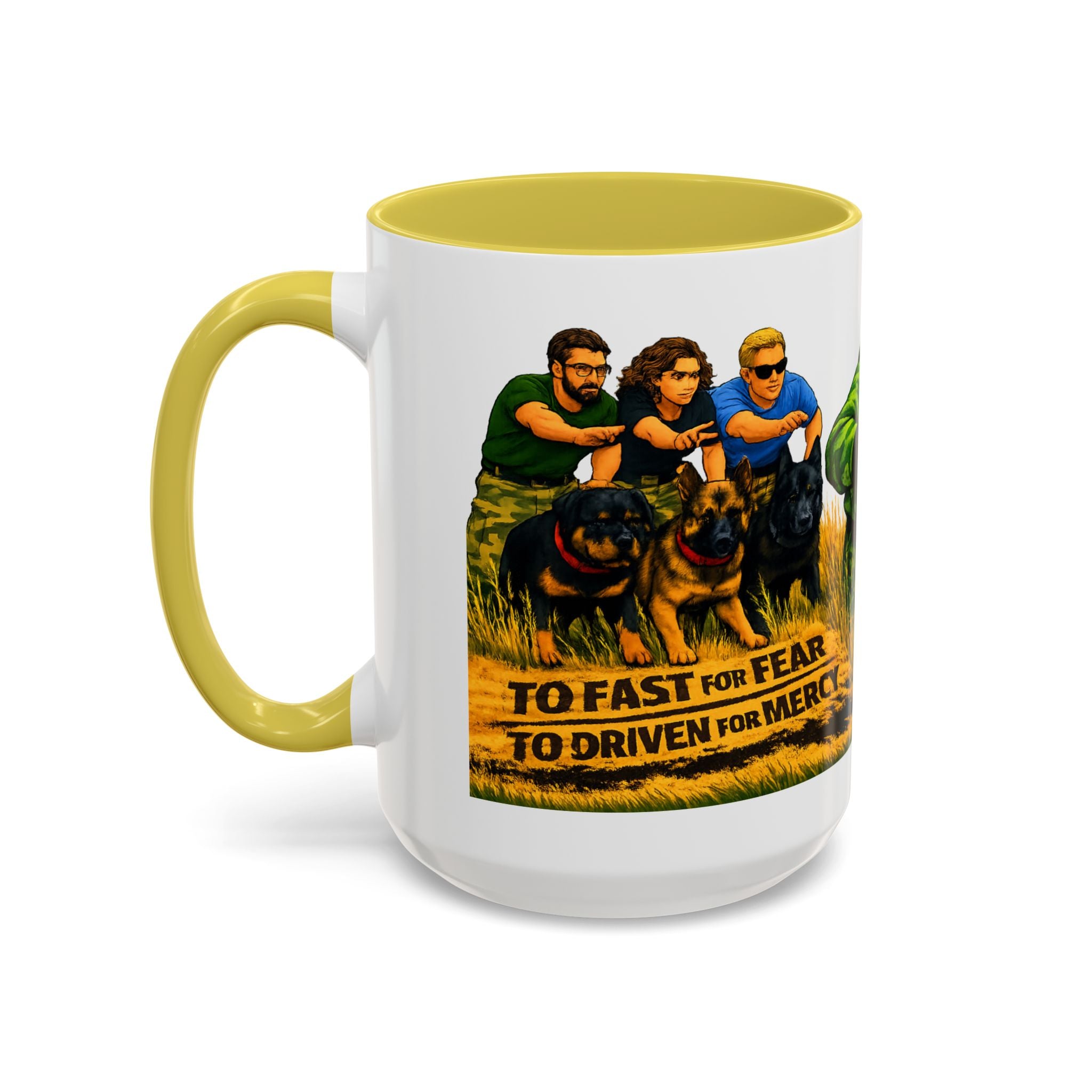 K9 Team Training Day Mug — 'No Fear, No Mercy' Coffee Cup