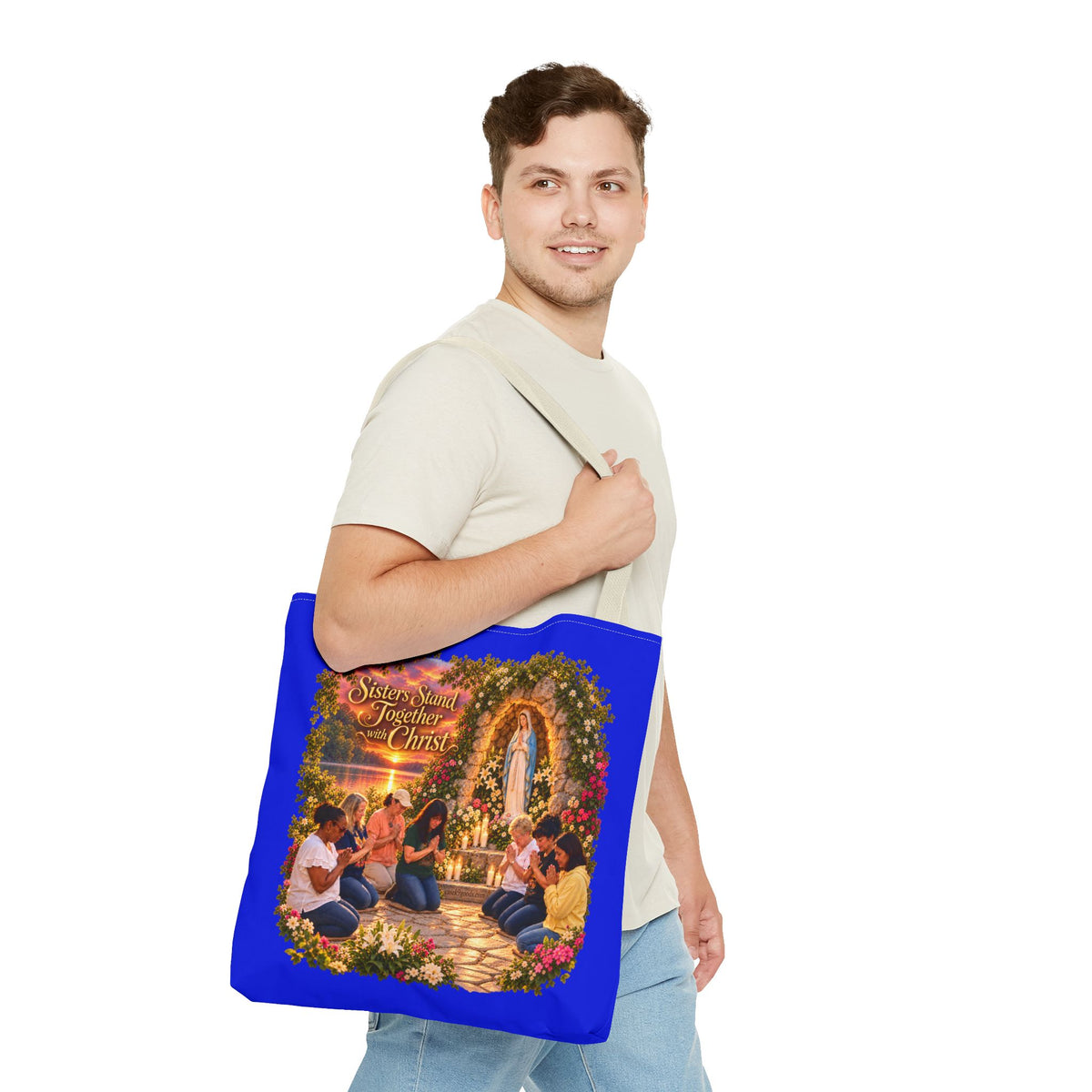 Sisters Standing Together in Christ Religious Christian Tote Bag