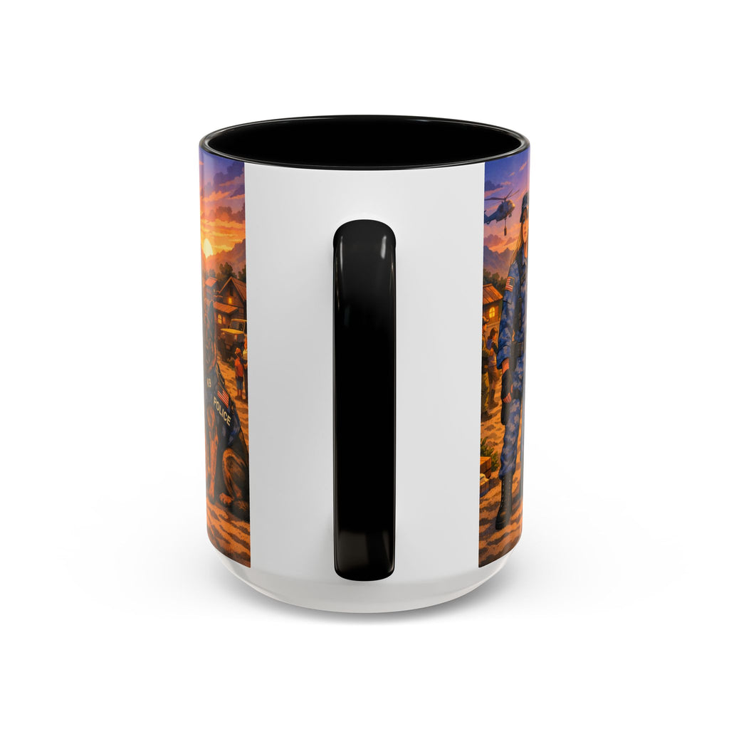 Police K9 Handler Coffee Mug — Tribute Accent Ceramic Mug (11/15oz)