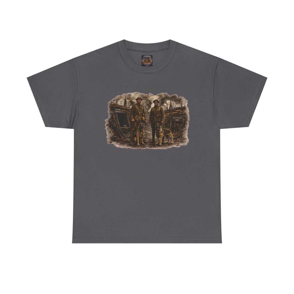 Vintage War K-9 Handler- T-Shirt- K-9 Military Soldiers