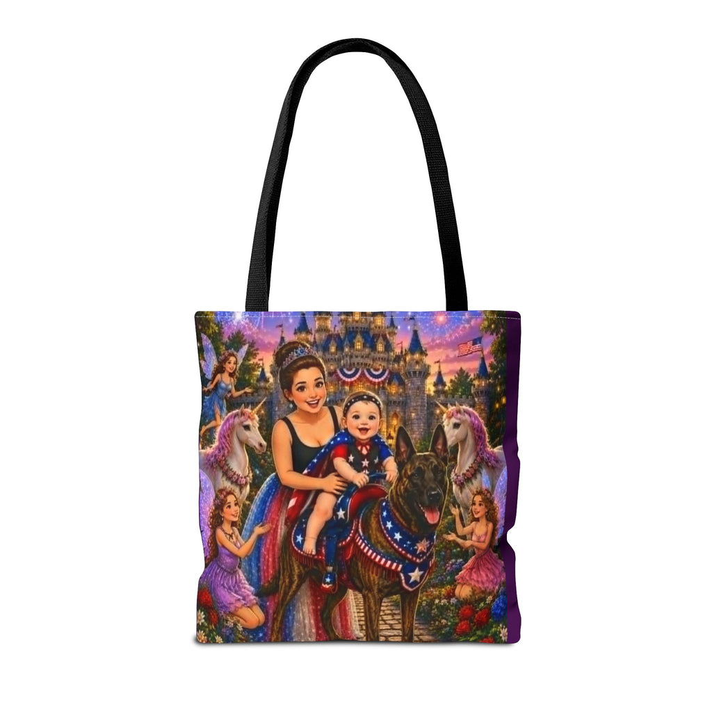 Patriotic Fairy Tale Tote — Mom & Baby Castle Print