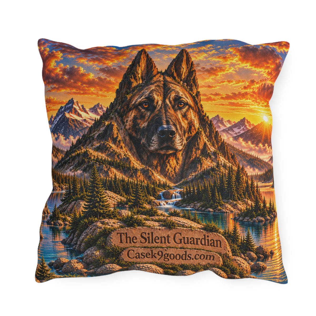 Silent Guardian Dutch Shepherd Outdoor Pillow