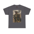 Military K-9 Soldier Graphic Tee – Tactical Camouflage Combat Print