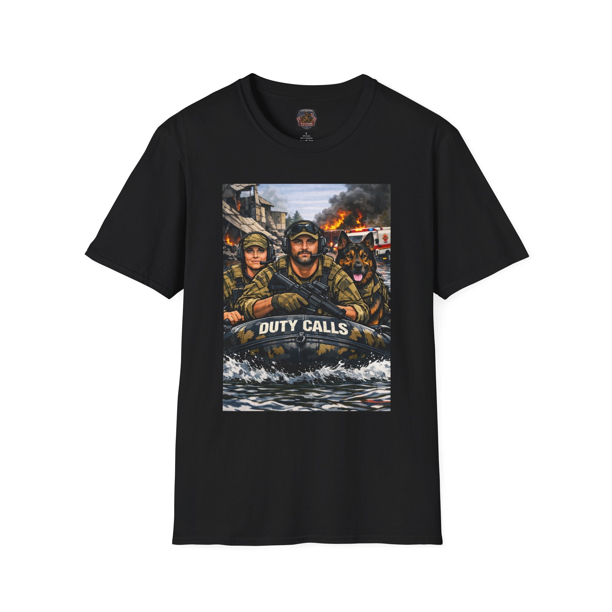 T-Shirt — "Duty Calls" First Responder Rescue Scene