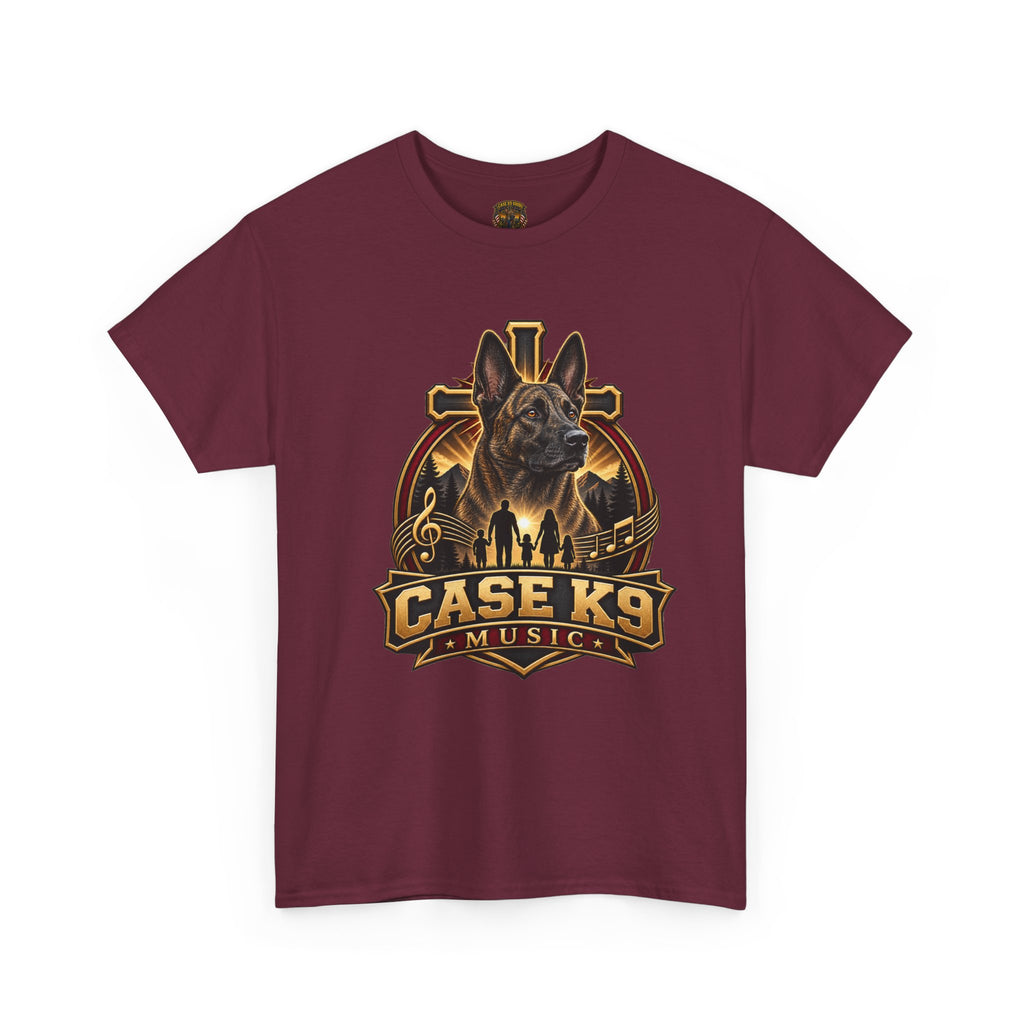 CASE K9 Music Graphic Tee — German Shepherd K9 Logo Shirt