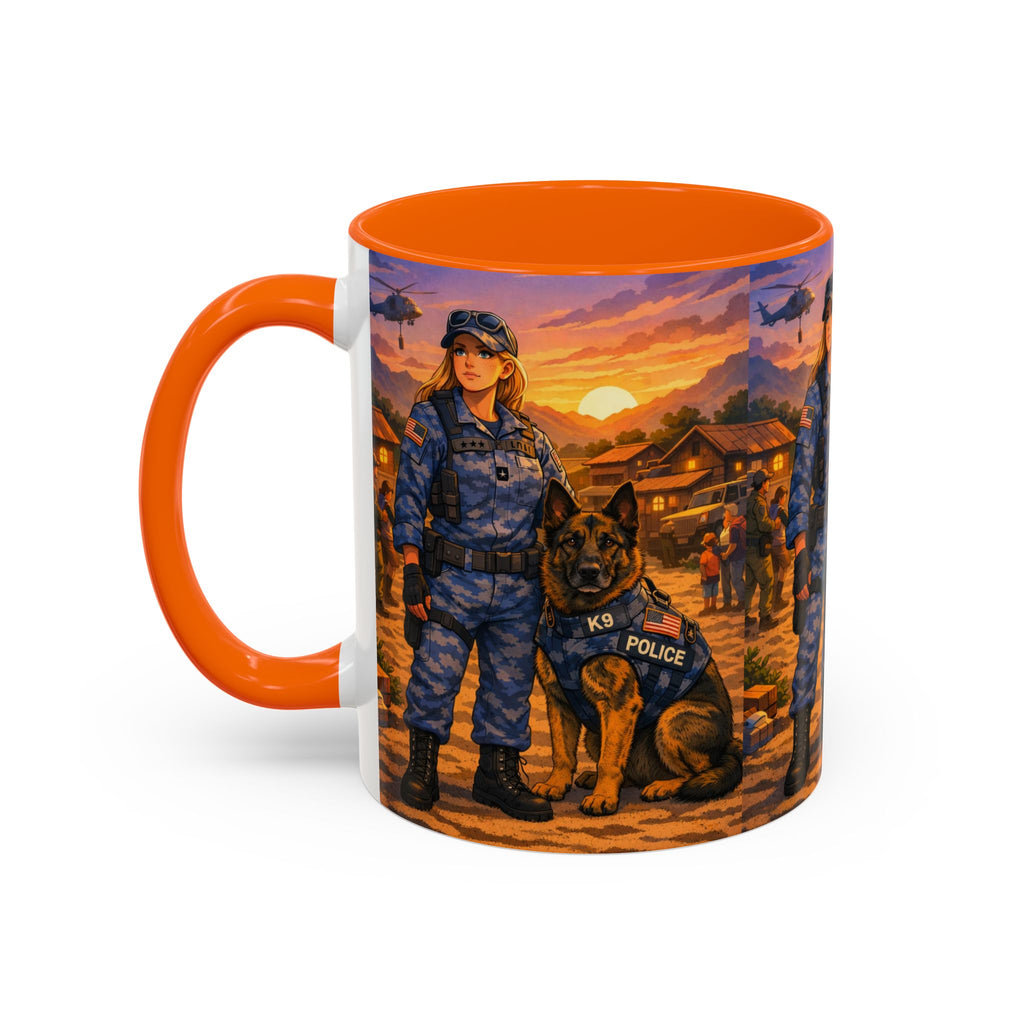 Police K9 Handler Coffee Mug — Tribute Accent Ceramic Mug (11/15oz)