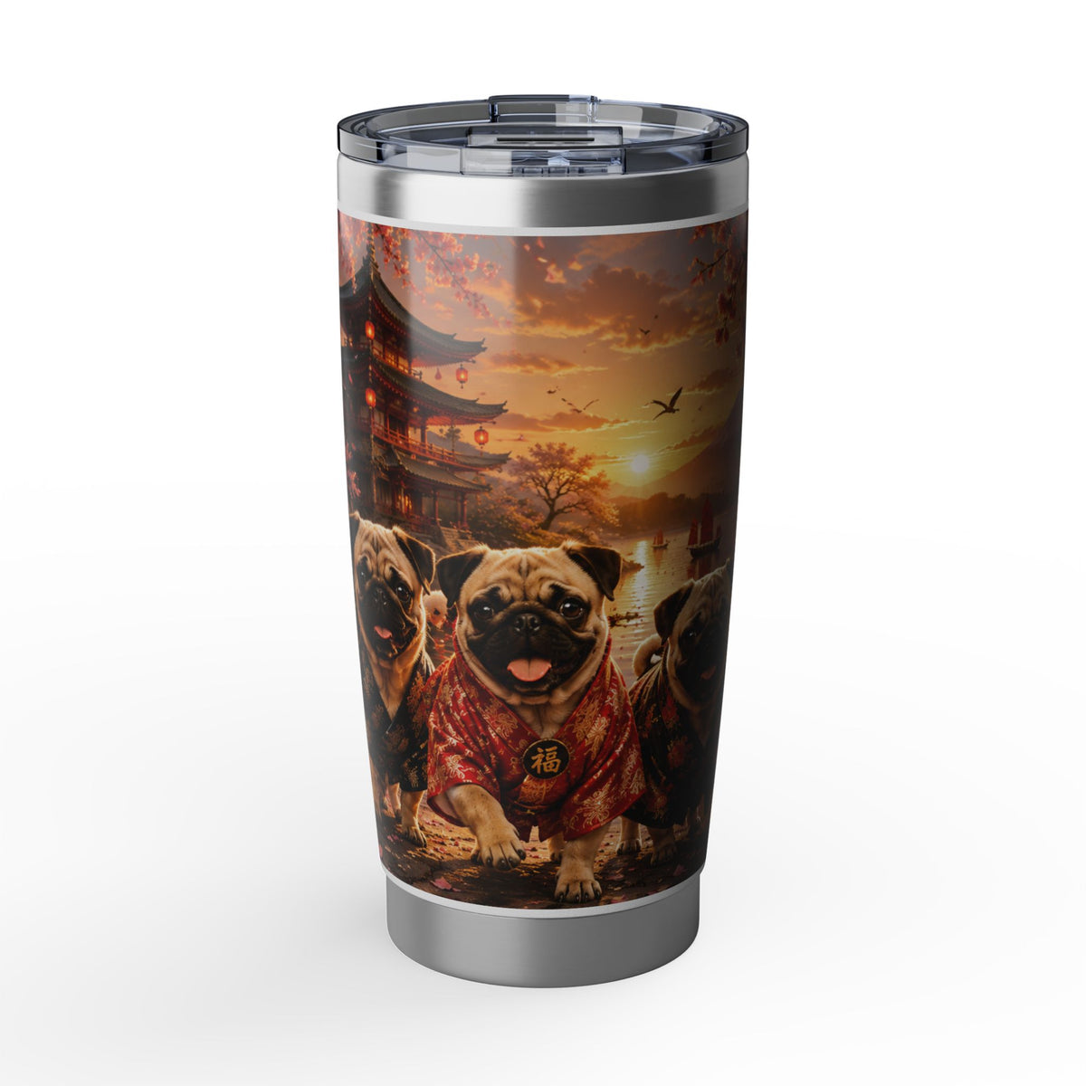 Pug Dog Oriental Vagabond 20oz Tumbler