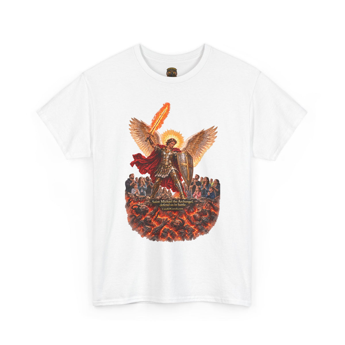 Archangel Michael T-Shirt — Saint Michael Save Us in Battle Graphic Tee