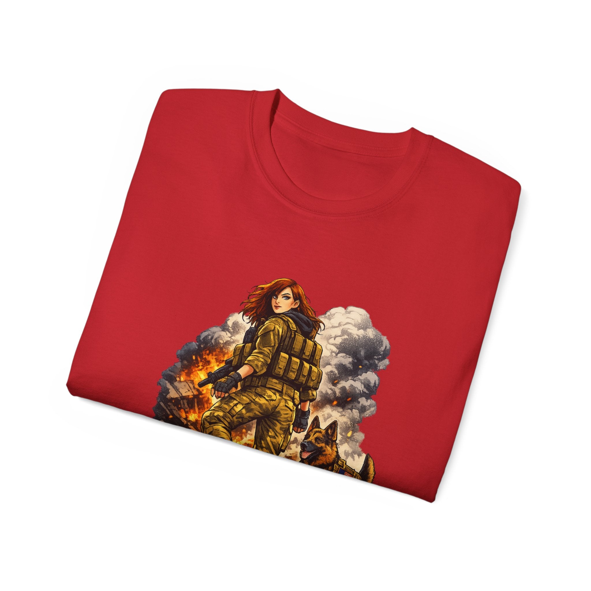 Still At Watch Firefighter & K9 T-Shirt