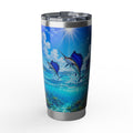Tumbler — Tropical Marlin Ocean 20oz Stainless Travel Cup