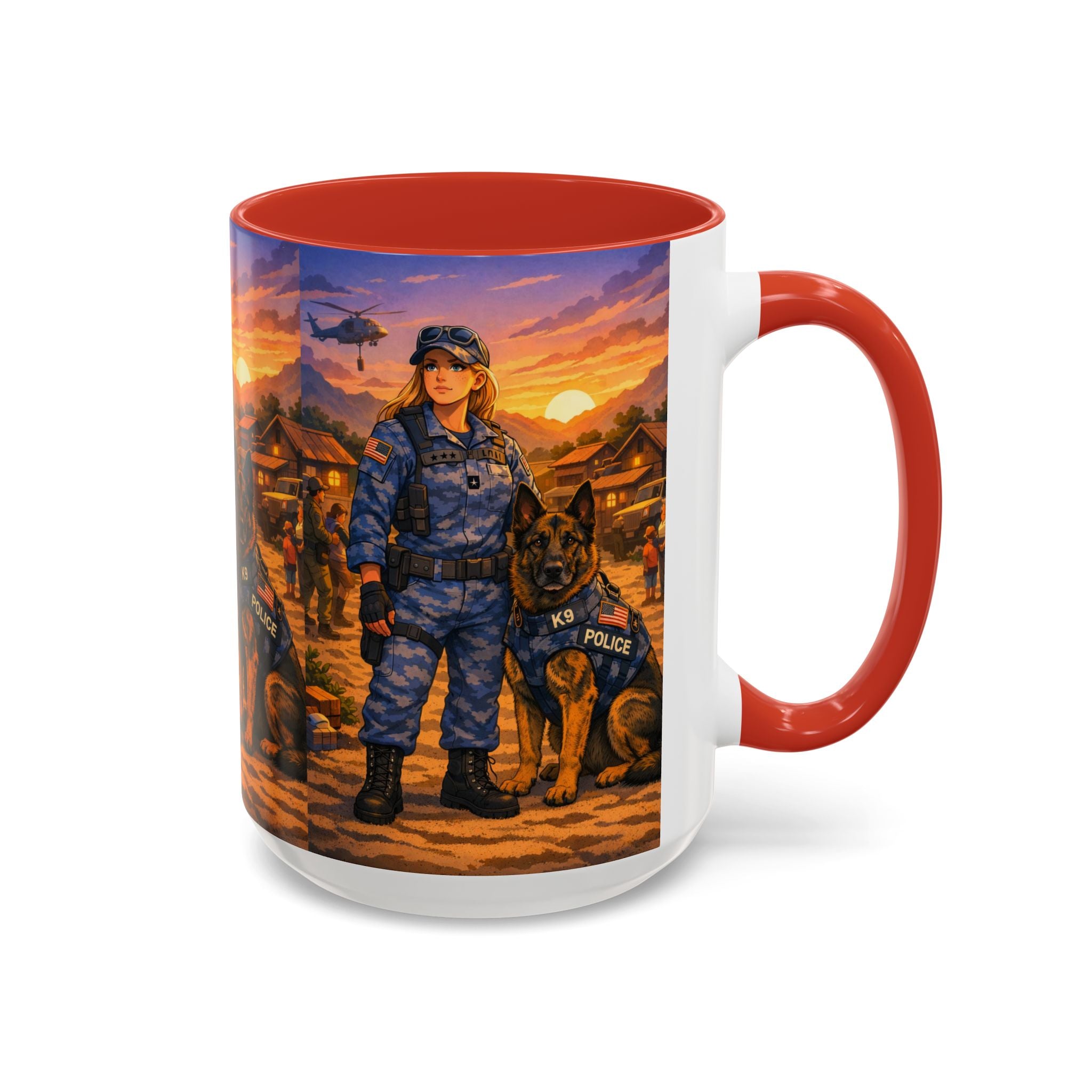 Police K9 Unit Coffee Mug — Female Officer & K9 Tribute (11/15oz)
