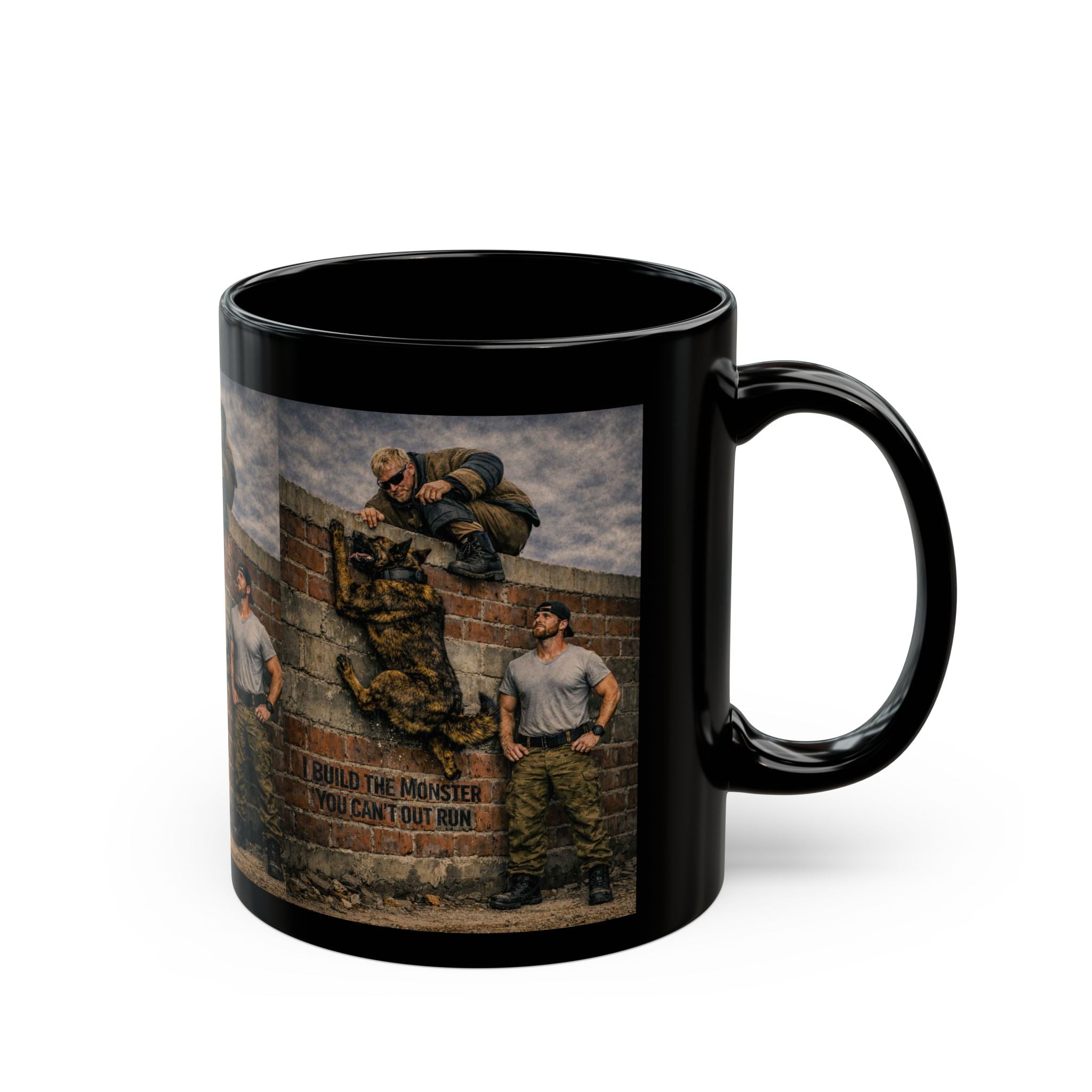 Military Training Mug – 'You Didn't Build the Monster, You Can't Put Him Down' Combat Camouflage Coffee Cup
