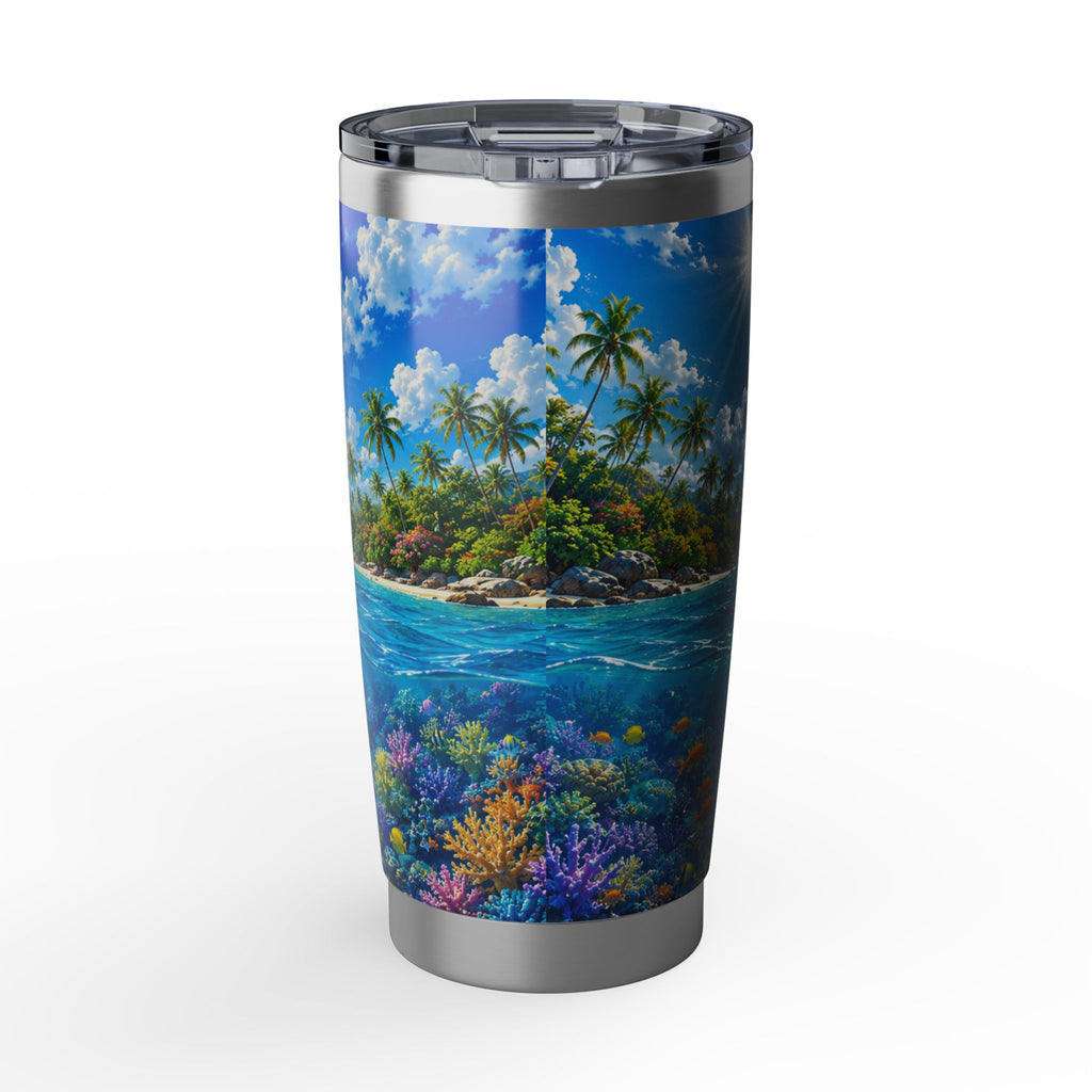 Dolphin Ocean 20oz Tumbler — Tropical Island Waves Stainless Travel Cup