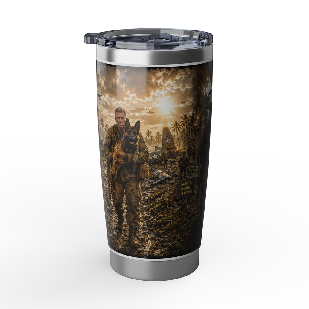 Vagabond Military Veteran Tumbler — Soldier & K9 Battlefield Travel Mug