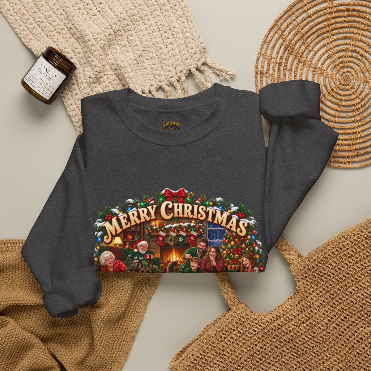 Christmas Sweatshirt — "Merry Christmas the Malinois Dogs Did It" Holiday Crewneck