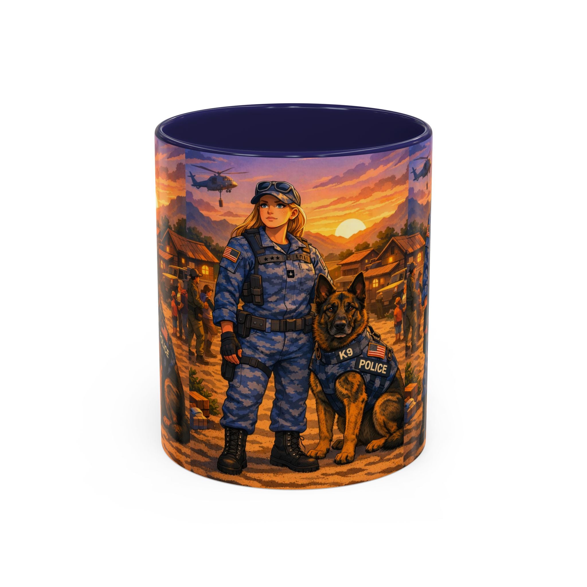 Police K9 Unit Coffee Mug — Female Officer & K9 Tribute (11/15oz)