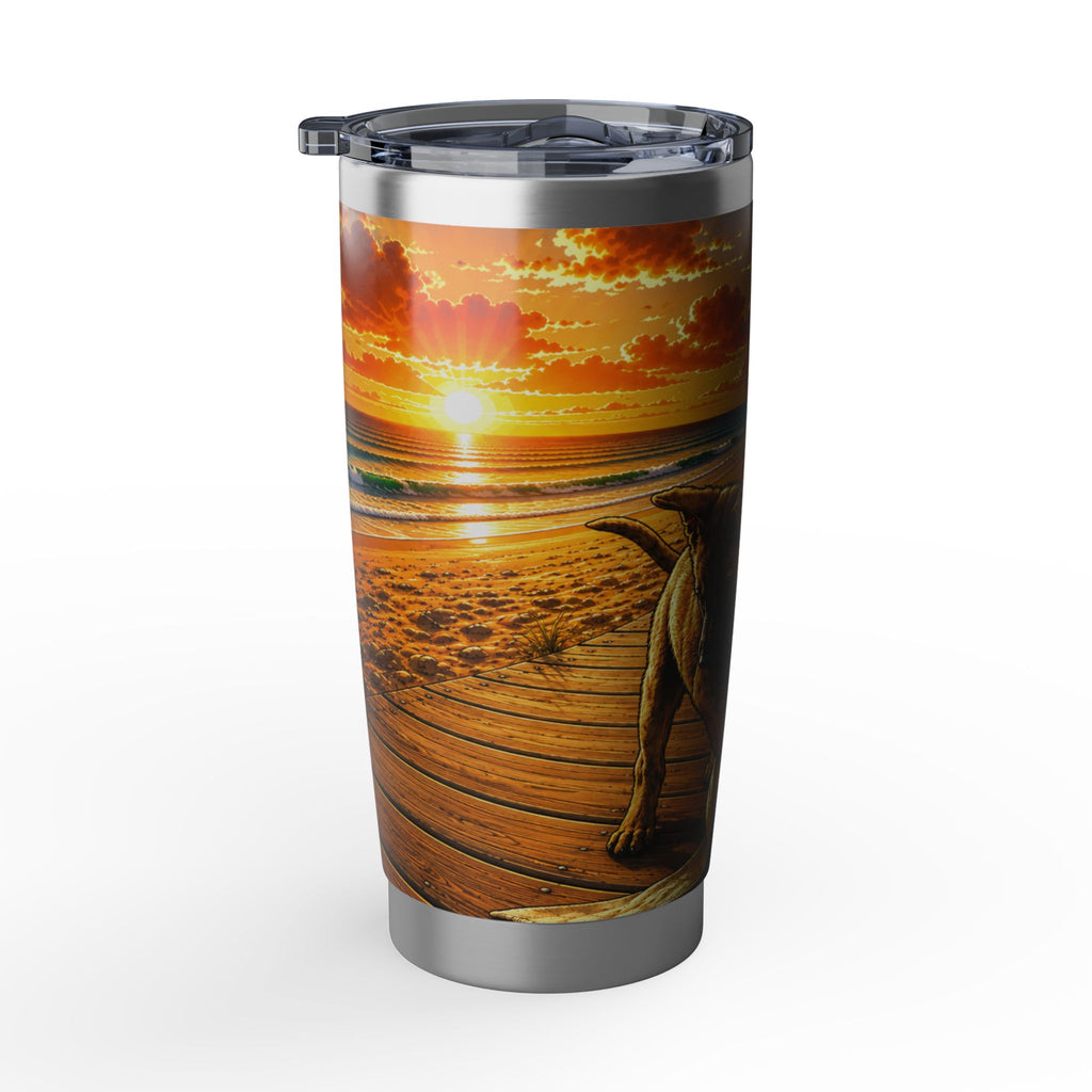 Vagabond 20oz Tumbler — Sunset Puppy Beach Voyage Insulated Travel Mug