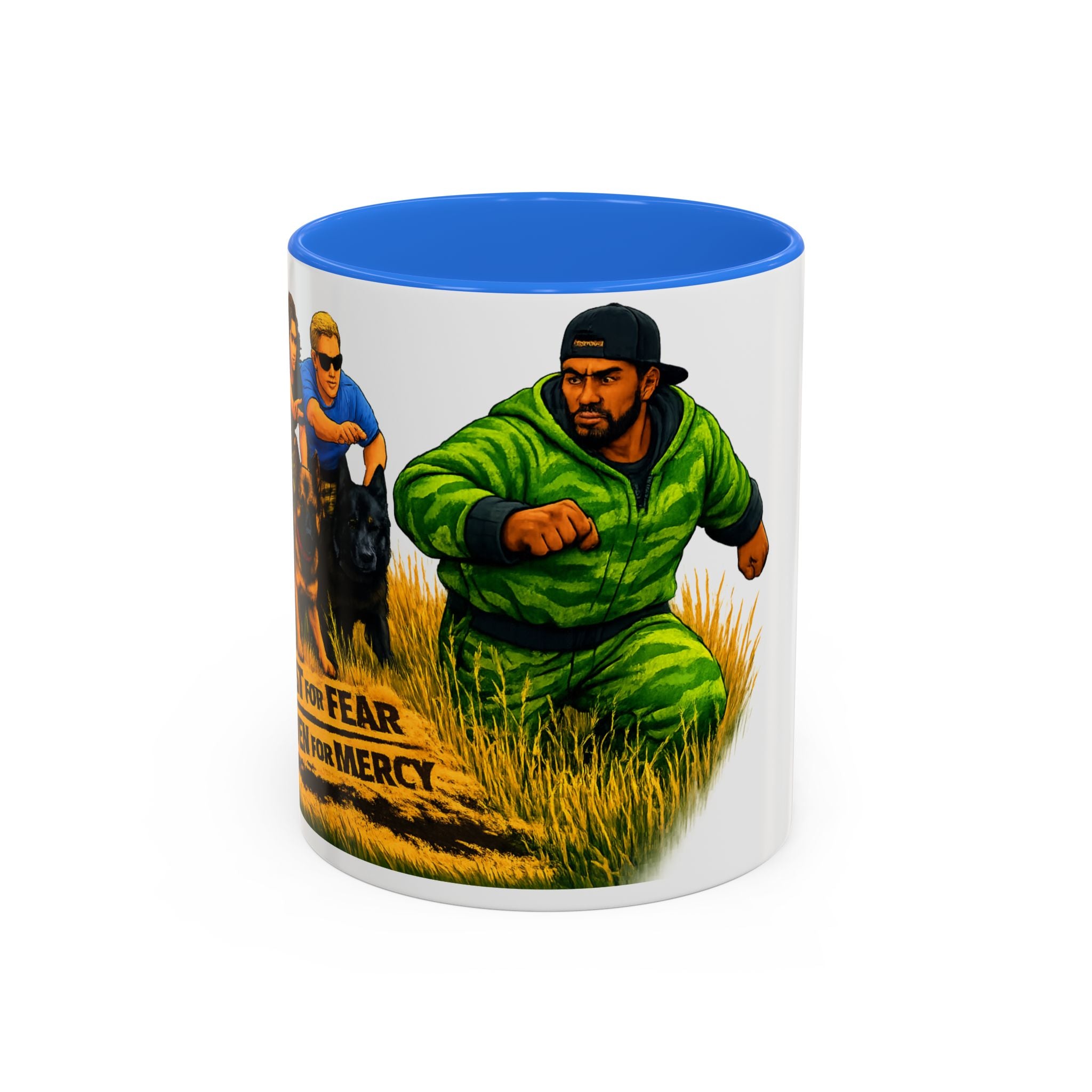 K9 Team Training Day Mug — 'No Fear, No Mercy' Coffee Cup