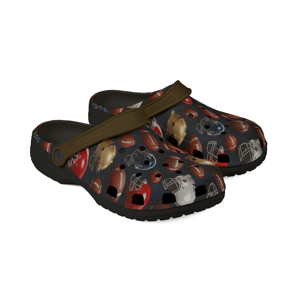 Football Helmet & Football Ball Print EVA Foam Clogs